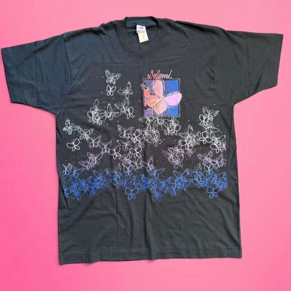 RARE 90s NWT Dolly Parton Dollywood butterfly single stitch t shirt